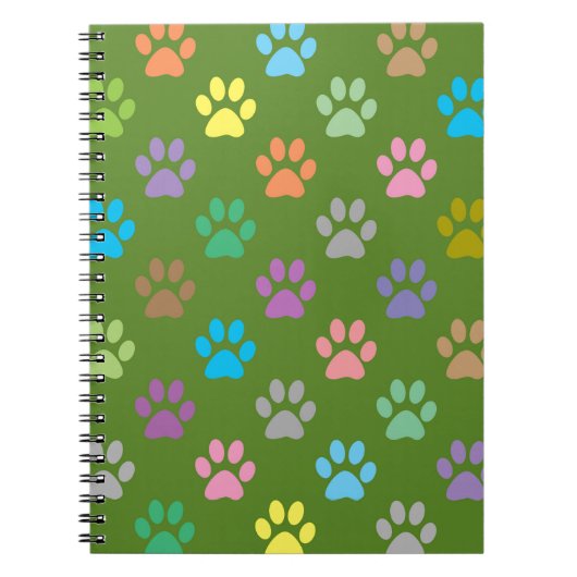 pawカラフル印刷パターン ノートブック (正面)