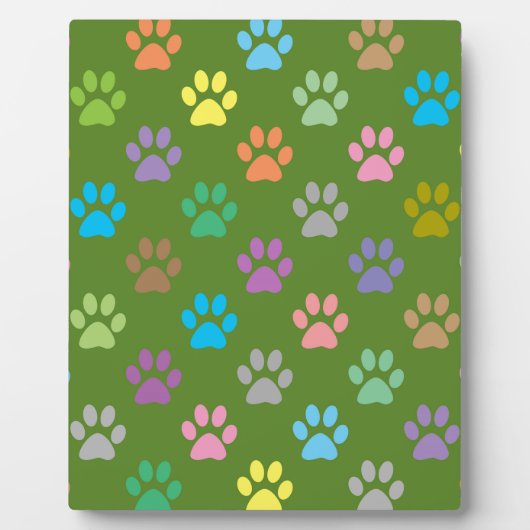 pawカラフル印刷パターン フォトプラーク (正面)