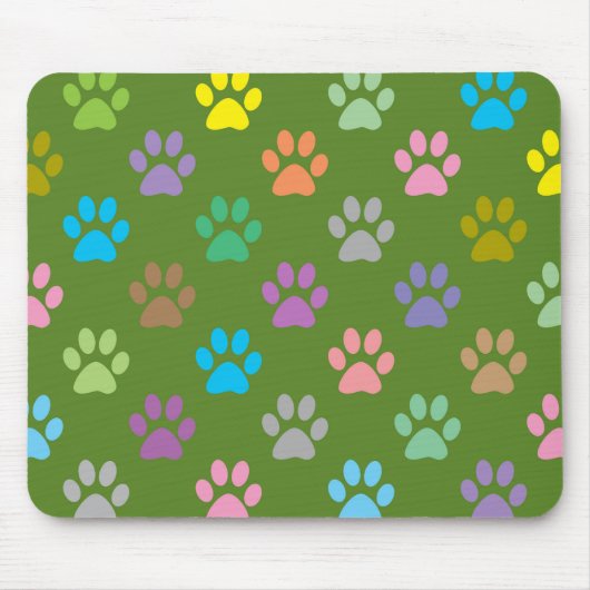pawカラフル印刷パターン マウスパッド (正面)
