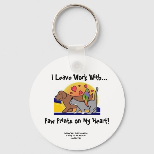 Pawカラーのキーチェーンをプリント キーホルダー (正面)