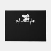 Pawハートビートシュナウザーギフトを印刷 ドアマット (正面)