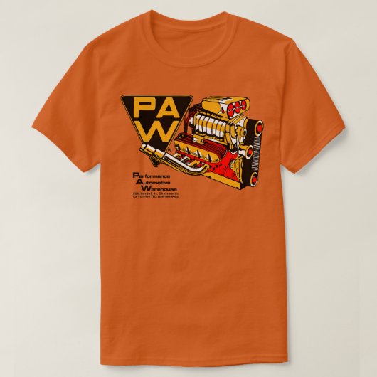 PAWパフォーマン車のスウェアハウス Tシャツ (デザイン正面)