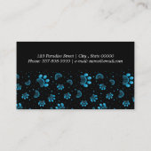 Pawプリントとグルーミングコーム（青） 名刺 (裏面)