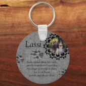 Pawプリントと写真 キーホルダー (正面)