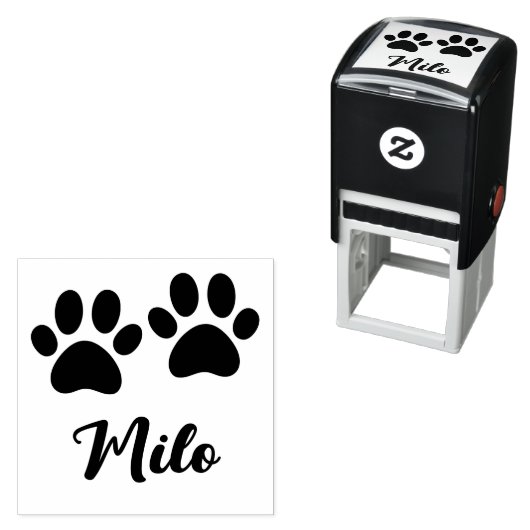 Pawプリントと名前をカスタムする セルフインキングスタンプ (インサイチュ)