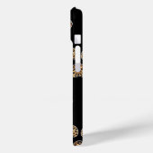 Pawプリントと金ゴールド&ブラックレオパード輝き Case-Mate iPhoneケース (裏面 / 左)