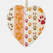 Pawプリントのかわいい愛犬家 セラミックオーナメント (右)