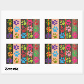 Pawプリントシール 長方形シール (シート)