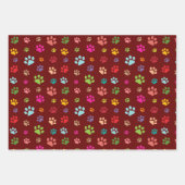 Pawプリントデザインラッピング紙セット ラッピングペーパーシート (正面)