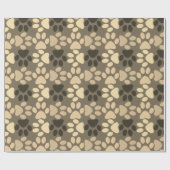 Pawプリントパターンのラッピング紙 ラッピングペーパー (フラット)