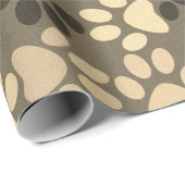 Pawプリントパターンのラッピング紙 ラッピングペーパー (ロールコーナー)