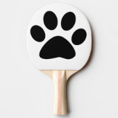 Pawプリントパターンカスタムかわいい白黒2023 卓球ラケット (裏面)