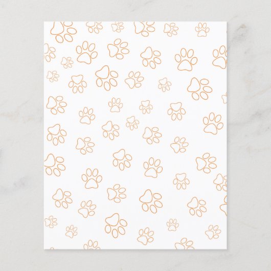 Pawプリントパターンスクラップブック紙 (正面)