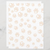 Pawプリントパターンスクラップブック紙 (正面/裏面)