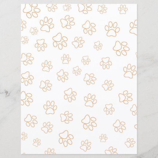 Pawプリントパターンスクラップブック紙 (正面)