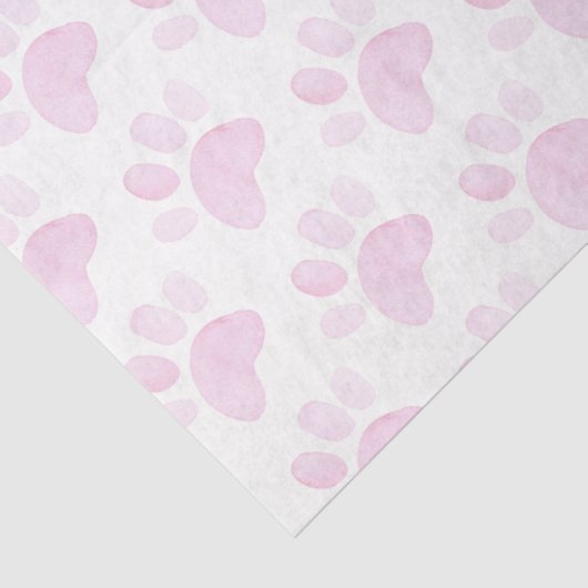 PawプリントピンクウォーターカラーアートNAMEスイートペット 薄葉紙 (詳細)