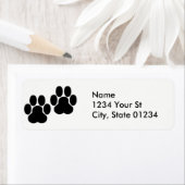 Pawプリント差出人住所ラベル ラベル (インサイチュ)