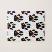 Pawプリント紙吹雪およびパーティーストリーマーパターン ジグソーパズル (横)