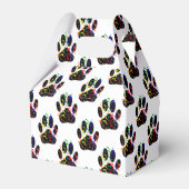 Pawプリント紙吹雪およびパーティーストリーマーパターン フェイバーボックス (正面サイド)