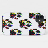 Pawプリント紙吹雪およびパーティーストリーマーパターン Case-Mate iPhoneケース (裏面(横))