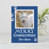 PawプリントMerry Christmas Dog Photo Card (スタンド正面)