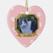 PawプリントPetフォトフレーム セラミックオーナメント (右)