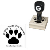 Paw印刷と名前の付いたビジネス文字 ラバースタンプ (押印)