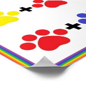 Paw印刷のプライマリカラーチャートとセカンダリカラーチャートのポスター ポスター (角)