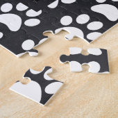 Paw印刷の子犬の写真(名前あり) ジグソーパズル (側面)