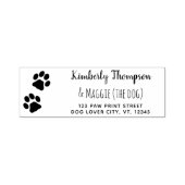 Paw印刷の新しいアドレスかわいい移動差出人住所 セルフインキングスタンプ (デザイン)