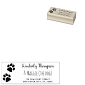 Paw印刷の新しいアドレスかわいい移動差出人住所 ラバースタンプ (押印)