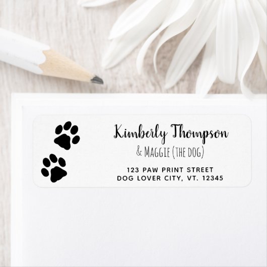 Paw印刷の新しいアドレスの移動差出人住所ラベル ラベル (インサイチュ)