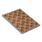 Paw印刷スパイラルノートブック ノートブック (右側)