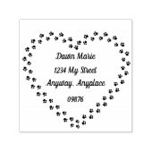 Paw印刷ハートアドレス セルフインキングスタンプ (デザイン)