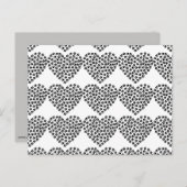 Paw印刷ハートシルエットポストカード ポストカード (正面/裏面)