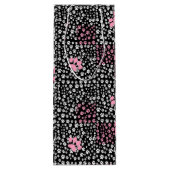 Paw印刷パターン01.b黒BG ワインギフトバッグ (裏面)