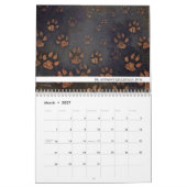 Paw印刷ユニーク獣医師 カレンダー (3月 2027)