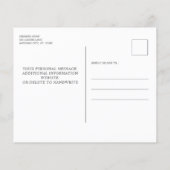 Paw印刷予算結婚式招待状はがき (裏面)