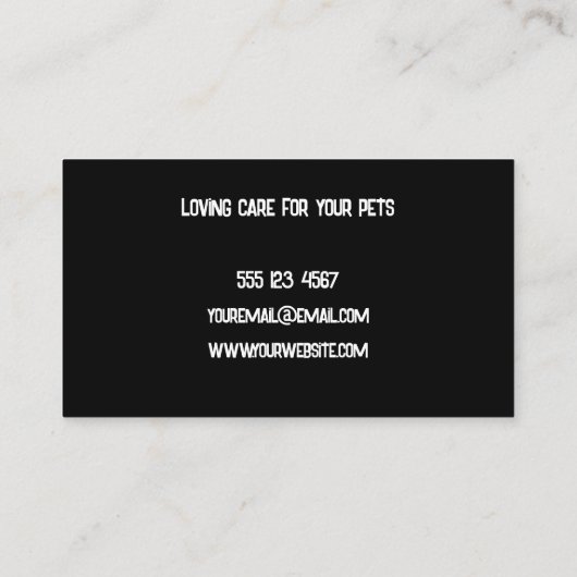 Paw印刷名刺 名刺 (裏面)