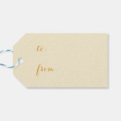 Paw印刷金ゴールド ギフトタグ (裏面横)