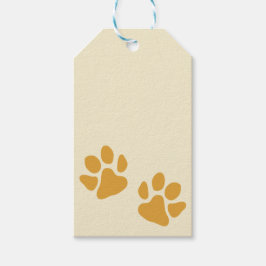Paw印刷金ゴールド ギフトタグ
