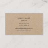 paw印素朴刷ロゴkraft名刺 名刺 (裏面)