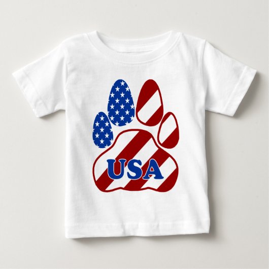 PAW国旗USA.png ベビーTシャツ (正面)