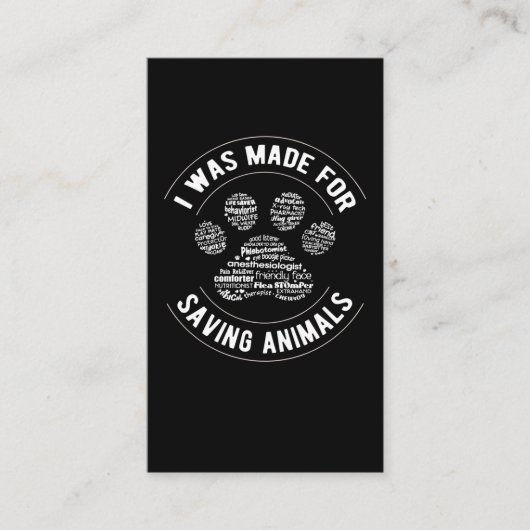 PAW獣医技術獣医 名刺 (正面)