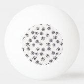 Paw足跡:犬のモノクロシームレス。 卓球ボール (裏面)