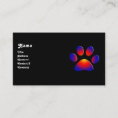 PAW、カラフル白黒 名刺 (正面)