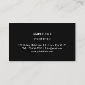 Paw モダン Black and Pet Careビジネスカード 名刺 (裏面)