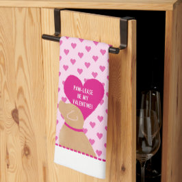Paw – リース私のバレンタインデッチンディッシュタオルにする キッチンタオル
