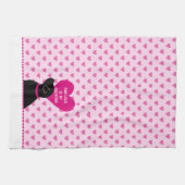Paw – リース私のバレンタインブラックドッグキッチンタオル キッチンタオル (横)