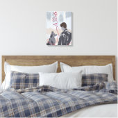 Paw and Heart I – Animal and Human Love キャンバスプリント (インサイチュ (寝室))